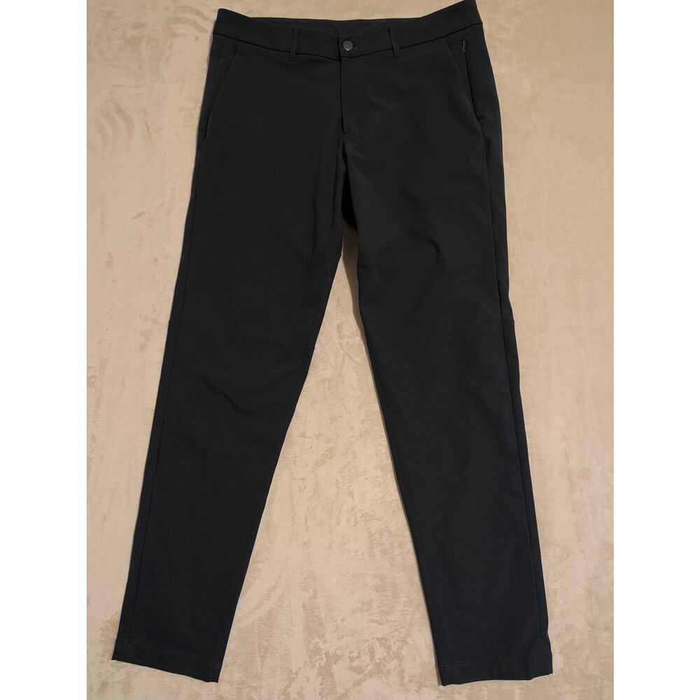 Lululemon Commission Slim Fit Pant 34 Warpstreme Black ABC Trousers Chino Mens